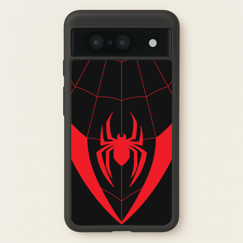 Red And Black Spider Costume - Marvel Phone Case for Google Pixel 8