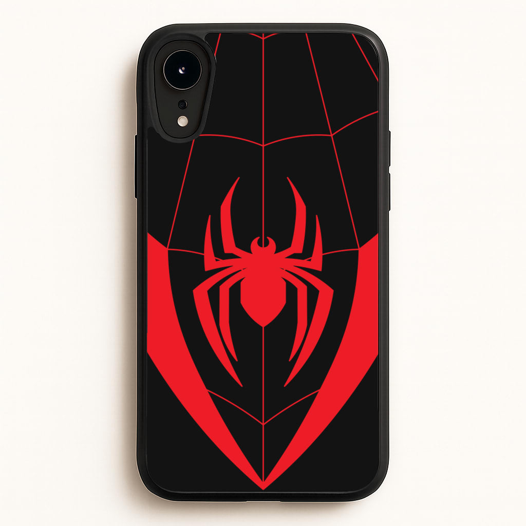 Red And Black Spider Costume - Marvel Phone Case for iPhone XR