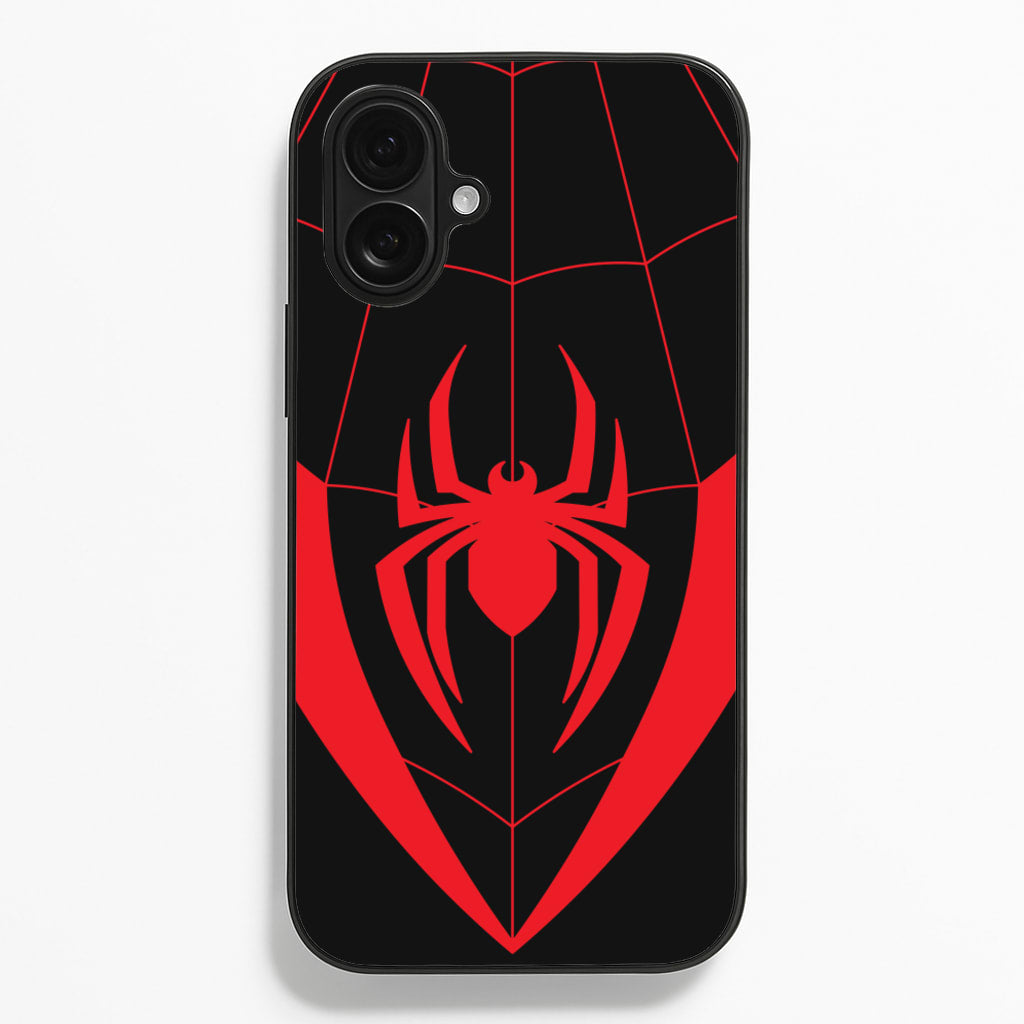 Red And Black Spider Costume - Marvel Phone Case for iPhone 16 Plus
