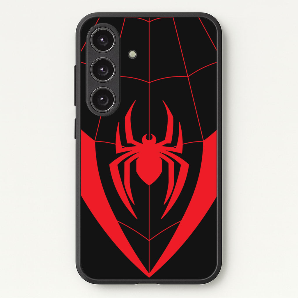 Red And Black Spider Costume - Marvel Phone Case for Galaxy S25 Plus