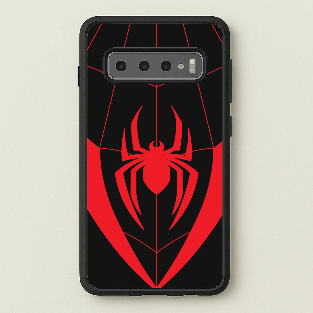 Red And Black Spider Costume - Marvel Phone Case for Galaxy S10