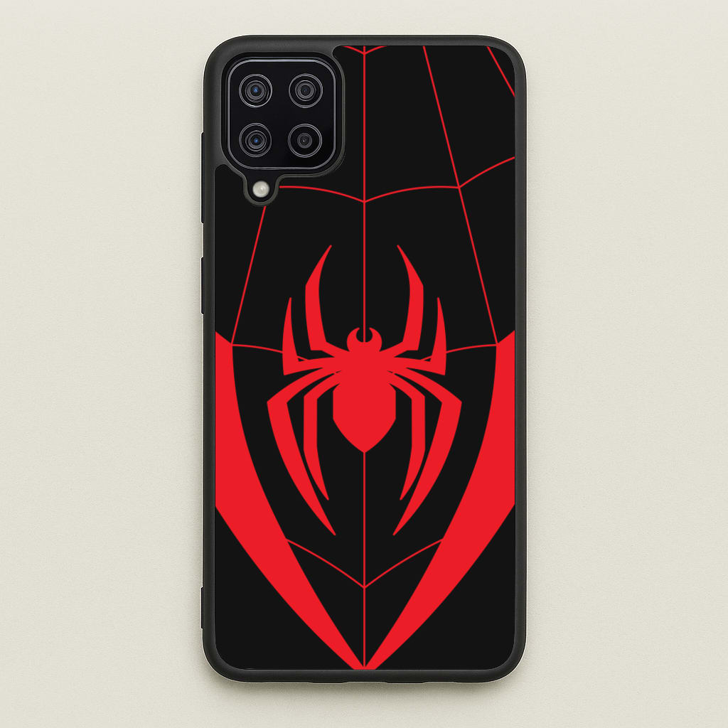 Red And Black Spider Costume - Marvel Phone Case for Galaxy A12