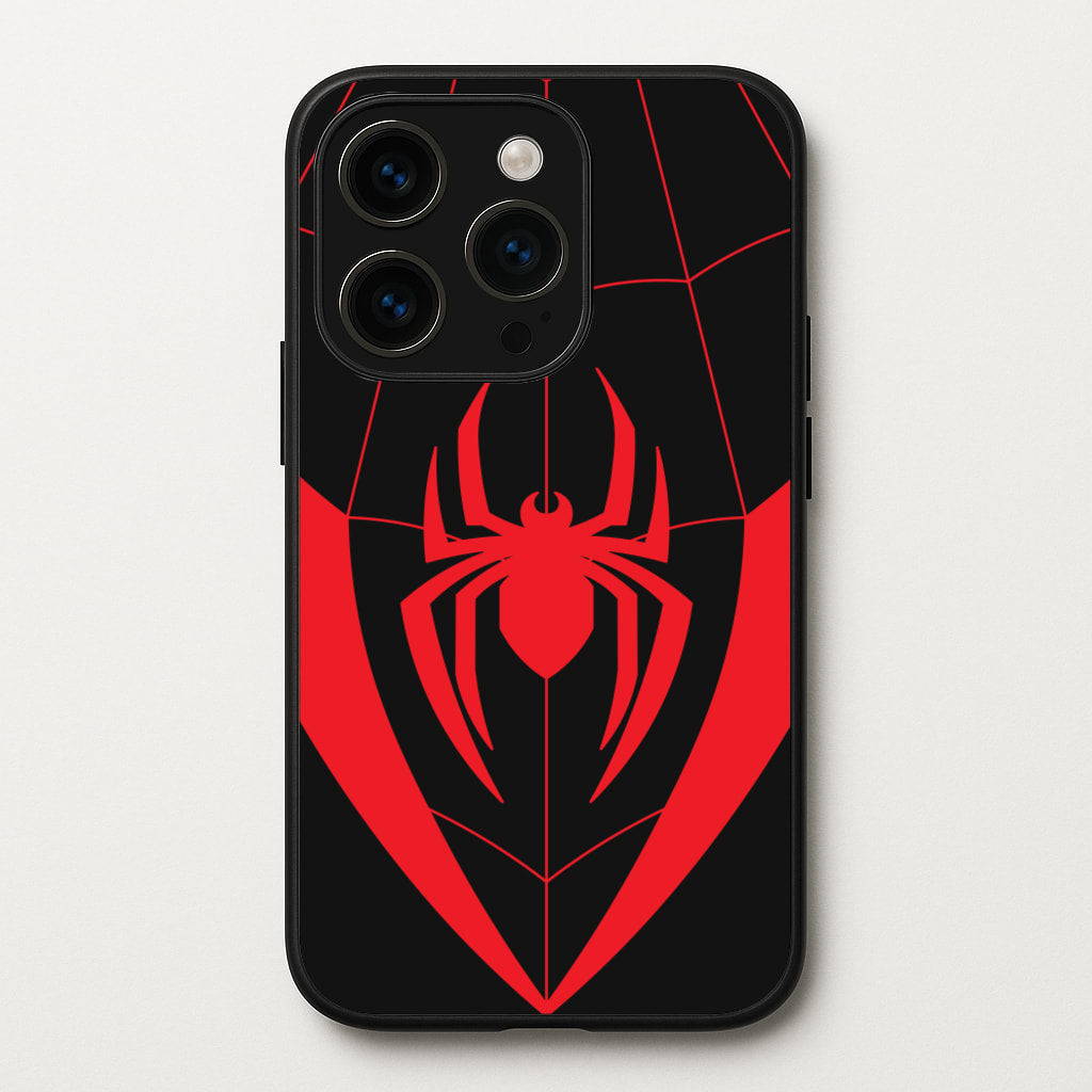 Red And Black Spider Costume - Marvel Phone Case for iPhone 15 Pro
