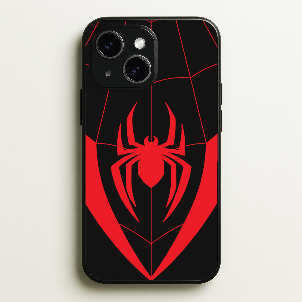 Red And Black Spider Costume - Marvel Phone Case for iPhone 15