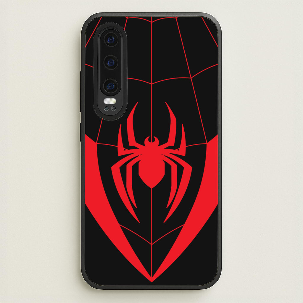 Red And Black Spider Costume - Marvel Phone Case for Huawei P30