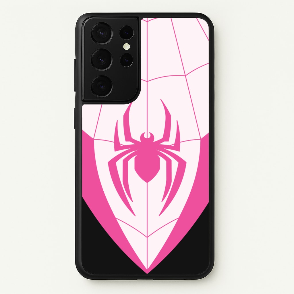 Pink And Black Spider Costume - Marvel Phone Case for Galaxy S21 Ultra
