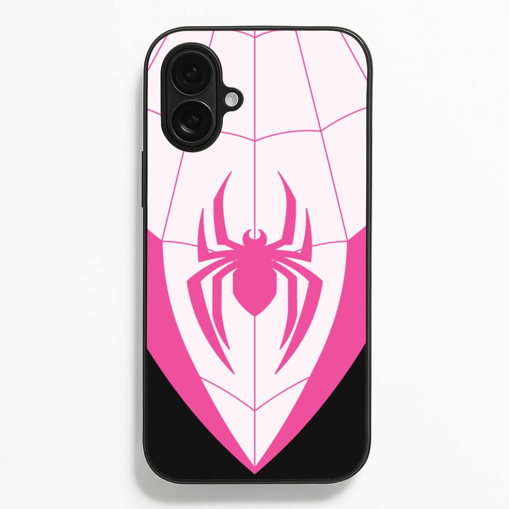 Pink And Black Spider Costume - Marvel Phone Case for iPhone 16 Plus