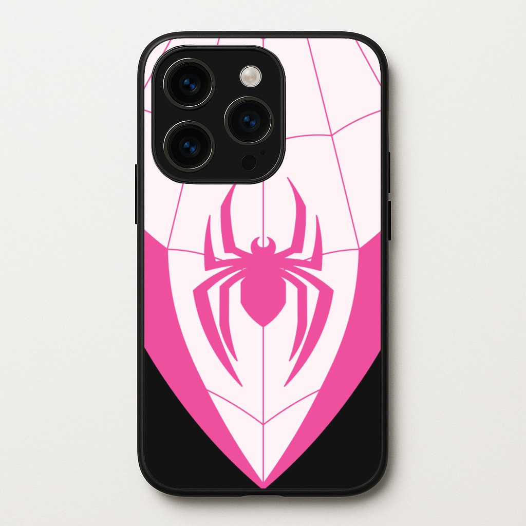 Pink And Black Spider Costume - Marvel Phone Case for iPhone 14 Pro