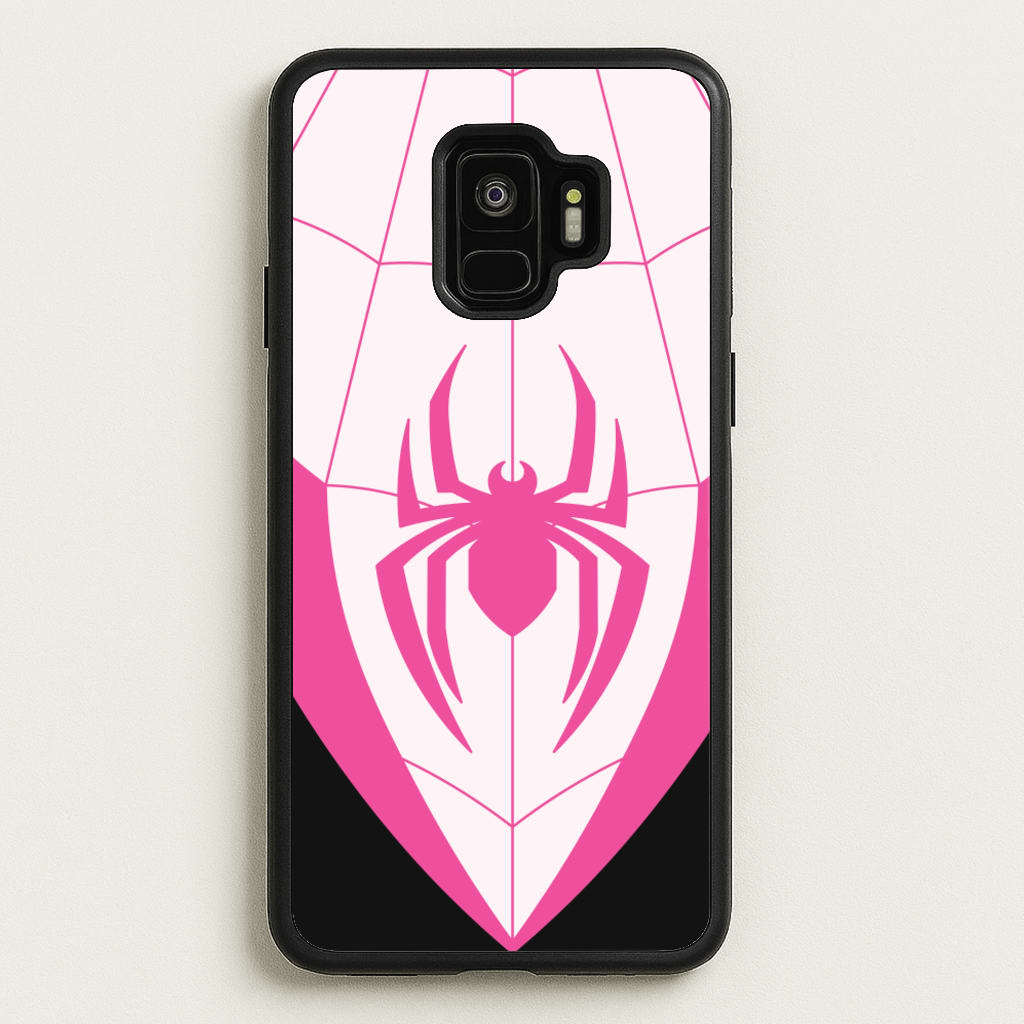 Pink And Black Spider Costume - Marvel Phone Case for Galaxy S9