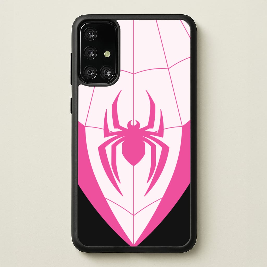 Pink And Black Spider Costume - Marvel Phone Case for Galaxy A71
