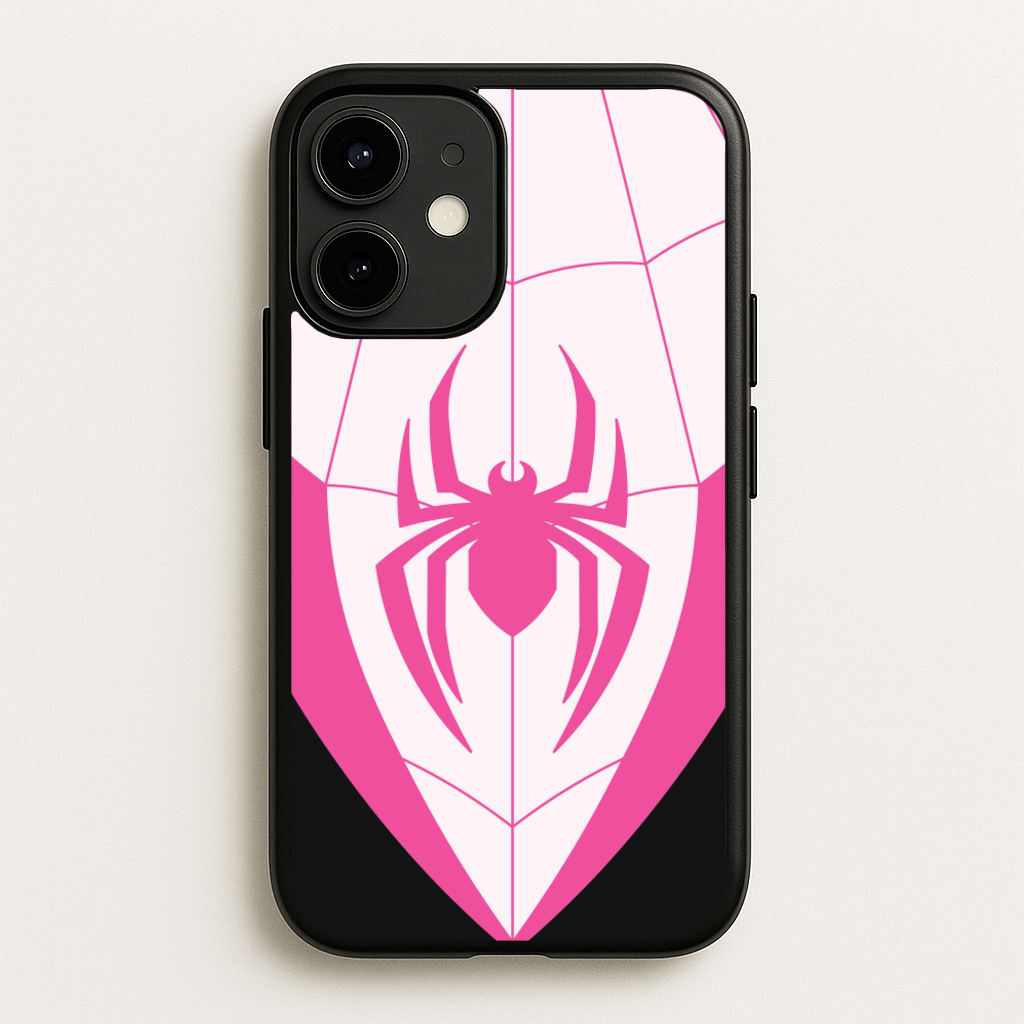 Pink And Black Spider Costume - Marvel Phone Case for iPhone 12 / 12 Pro