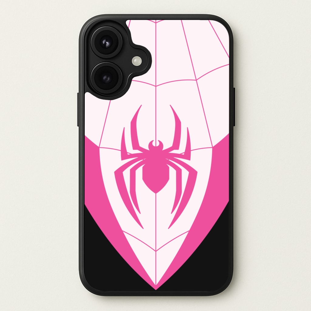 Pink And Black Spider Costume Phone Case for iPhone 17