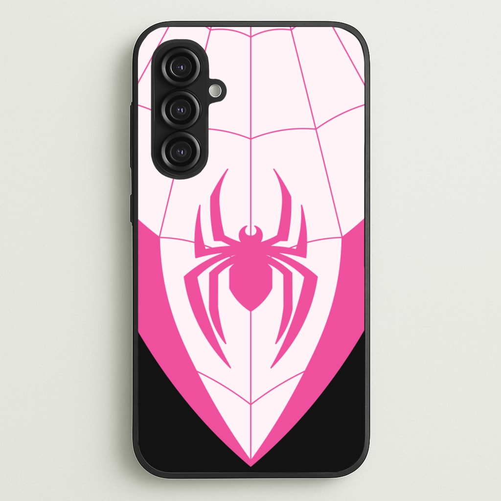 Pink And Black Spider Costume - Marvel Phone Case for Galaxy S23FE