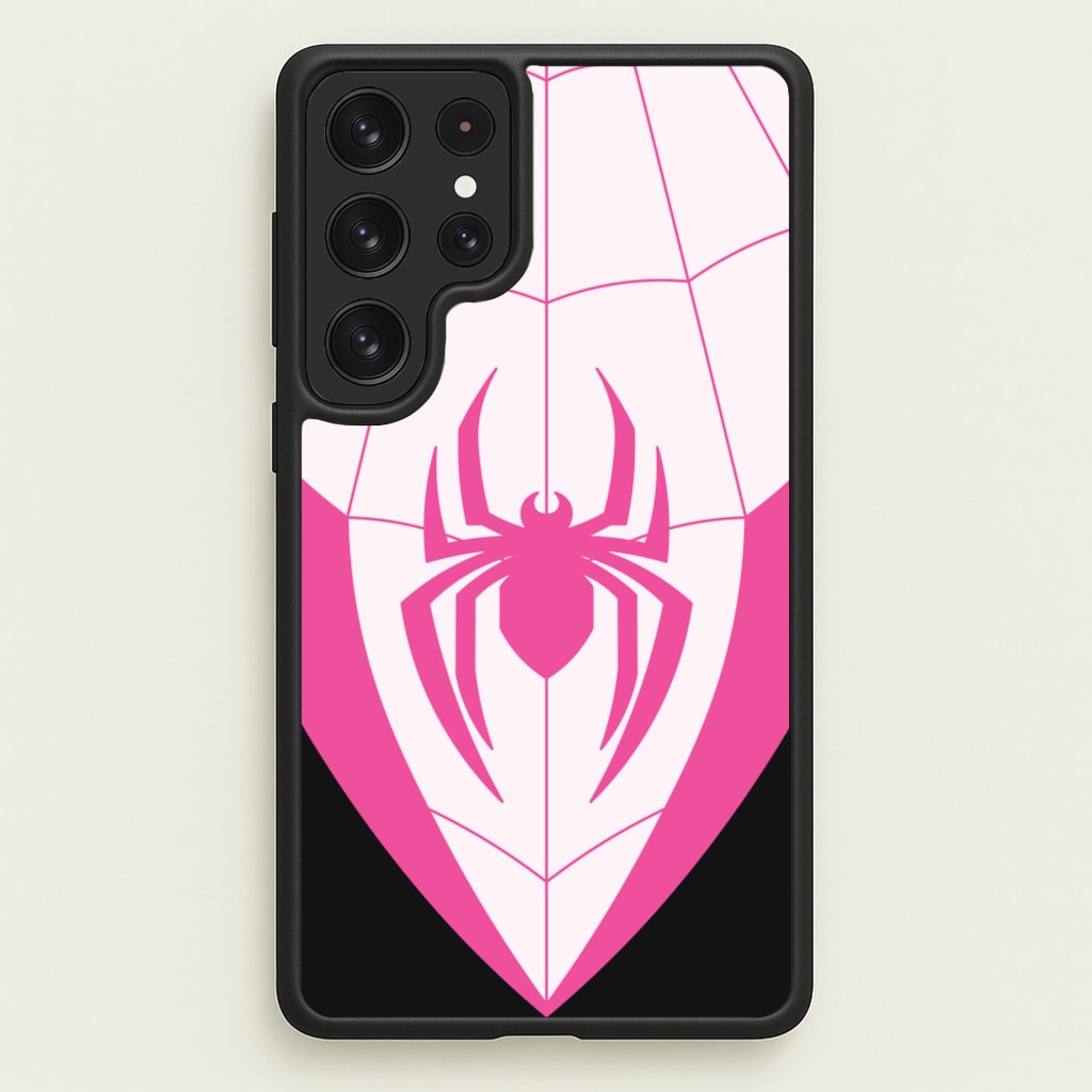 Pink And Black Spider Costume - Marvel Phone Case for Galaxy S22 Ultra