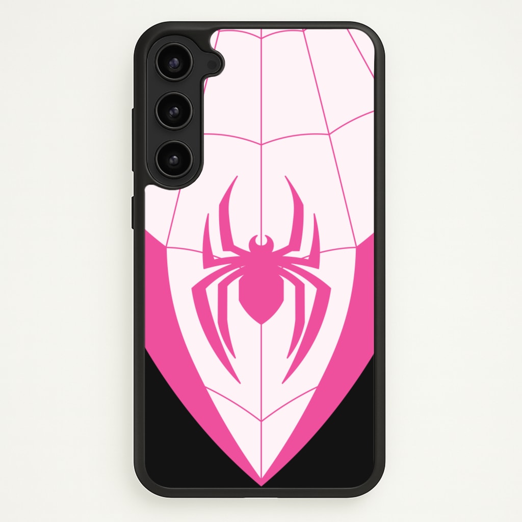 Pink And Black Spider Costume - Marvel Phone Case for Galaxy S23 Plus
