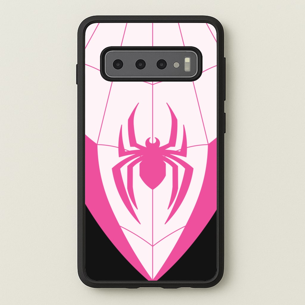 Pink And Black Spider Costume - Marvel Phone Case for Galaxy S10