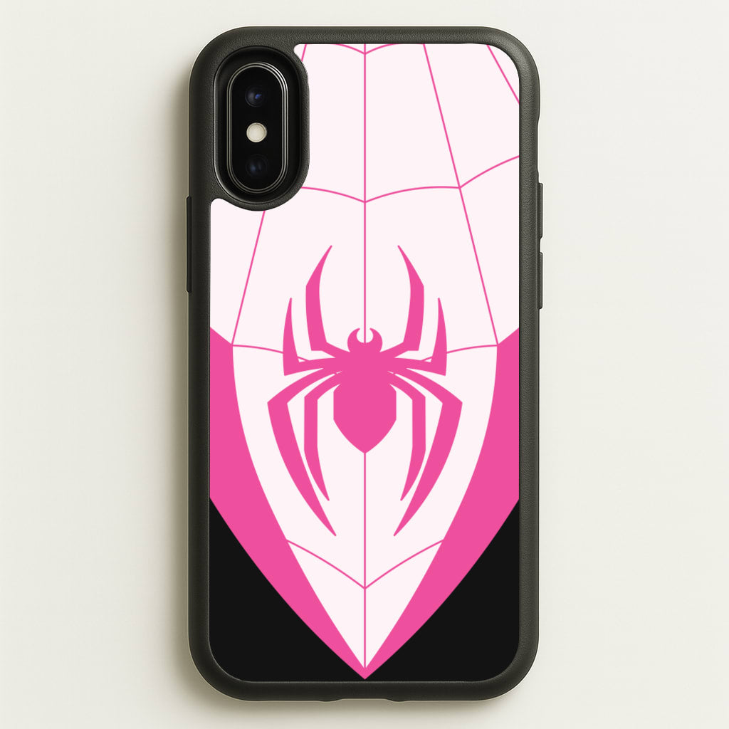 Pink And Black Spider Costume - Marvel Phone Case for iPhone X / XS