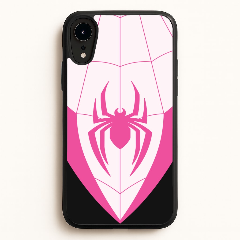 Pink And Black Spider Costume - Marvel Phone Case for iPhone XR