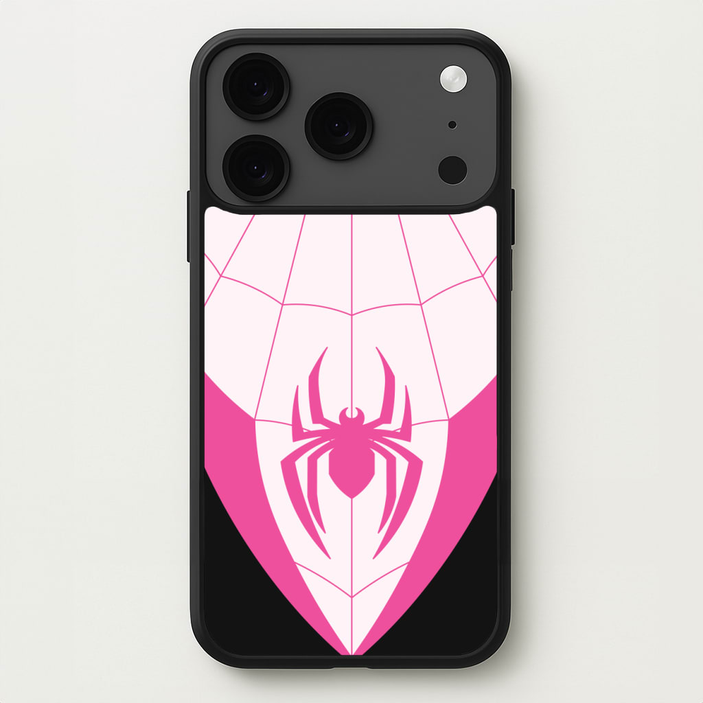 Pink And Black Spider Costume Phone Case for iPhone 17 Pro
