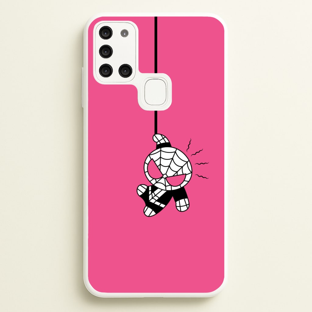 Pink Hanging Spider Hero - Marvel Phone Case for Galaxy A21s