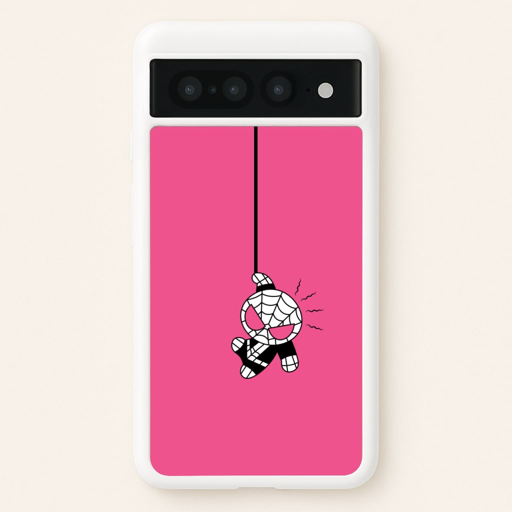 Pink Hanging Spider Hero - Marvel Phone Case for Google Pixel 7 Pro
