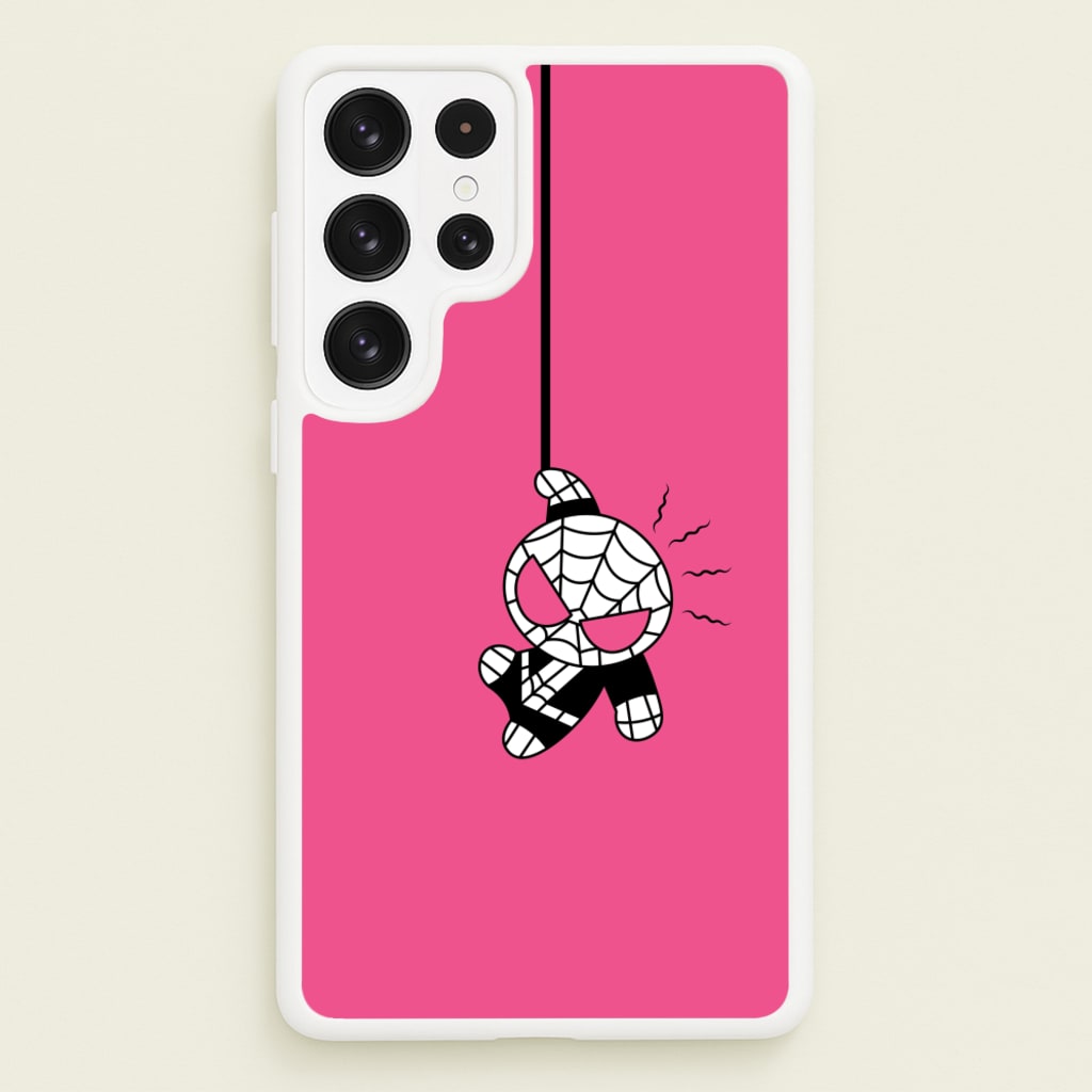 Pink Hanging Spider Hero - Marvel Phone Case for Galaxy S22 Ultra