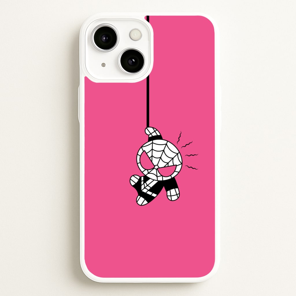 Pink Hanging Spider Hero - Marvel Phone Case for iPhone 13