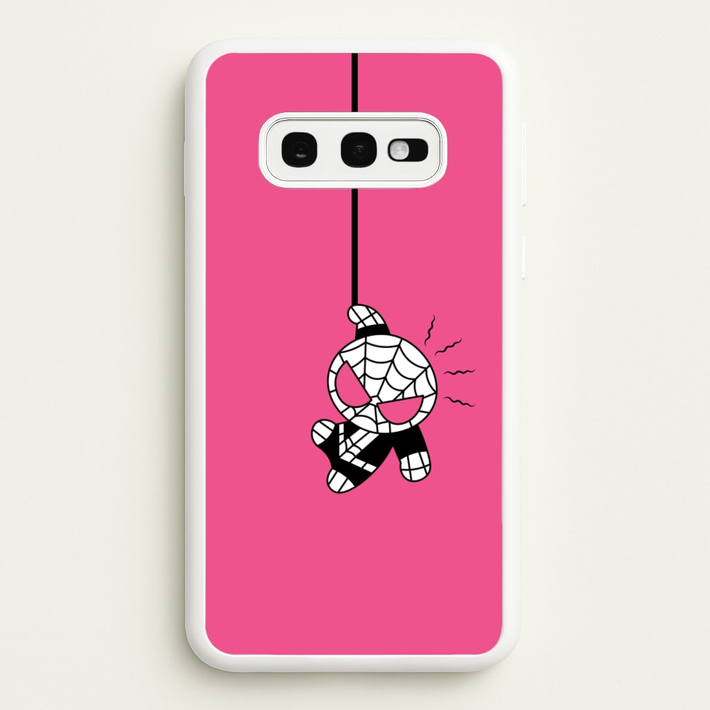 Pink Hanging Spider Hero - Marvel Phone Case for Galaxy S10e