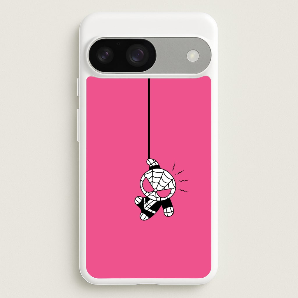 Pink Hanging Spider Hero - Marvel Phone Case for Google Pixel 9 / 9 Pro