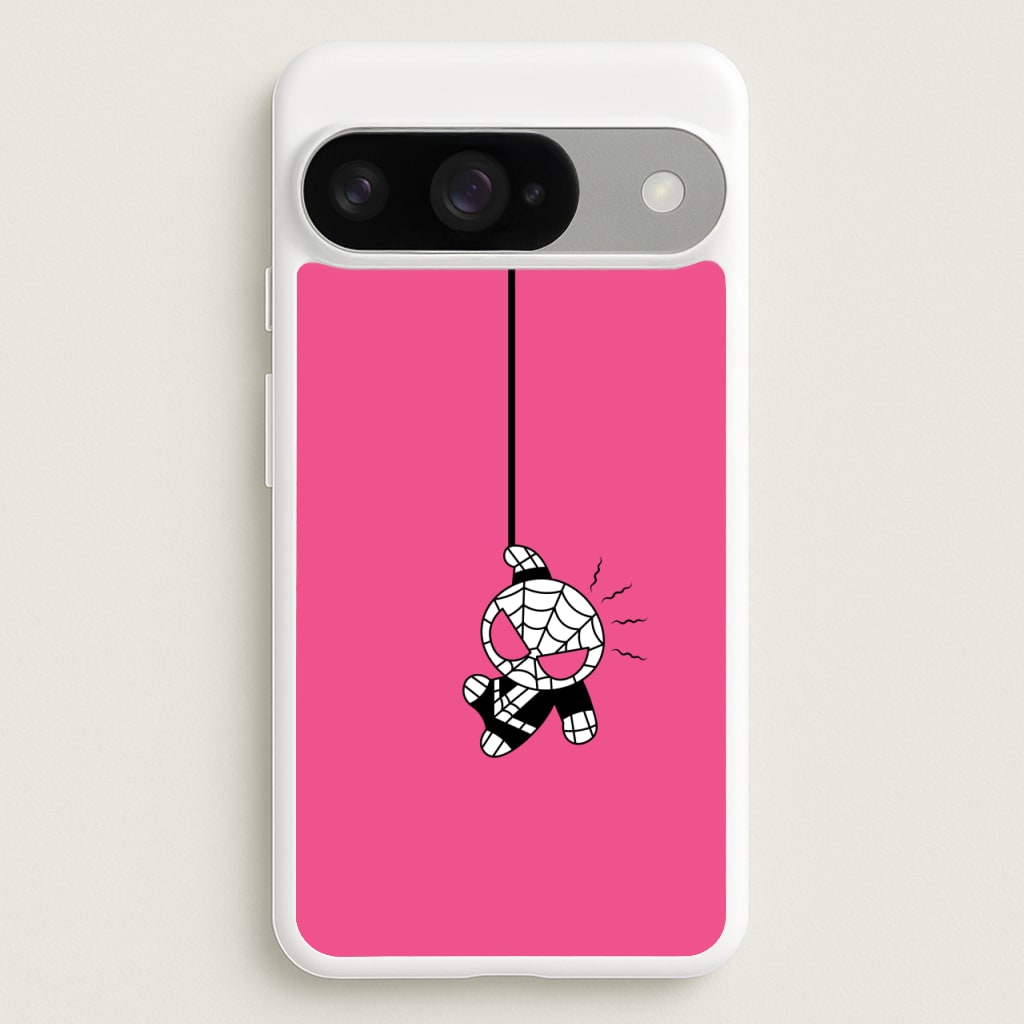 Pink Hanging Spider Hero Phone Case for Google Pixel 10 / 10 Pro