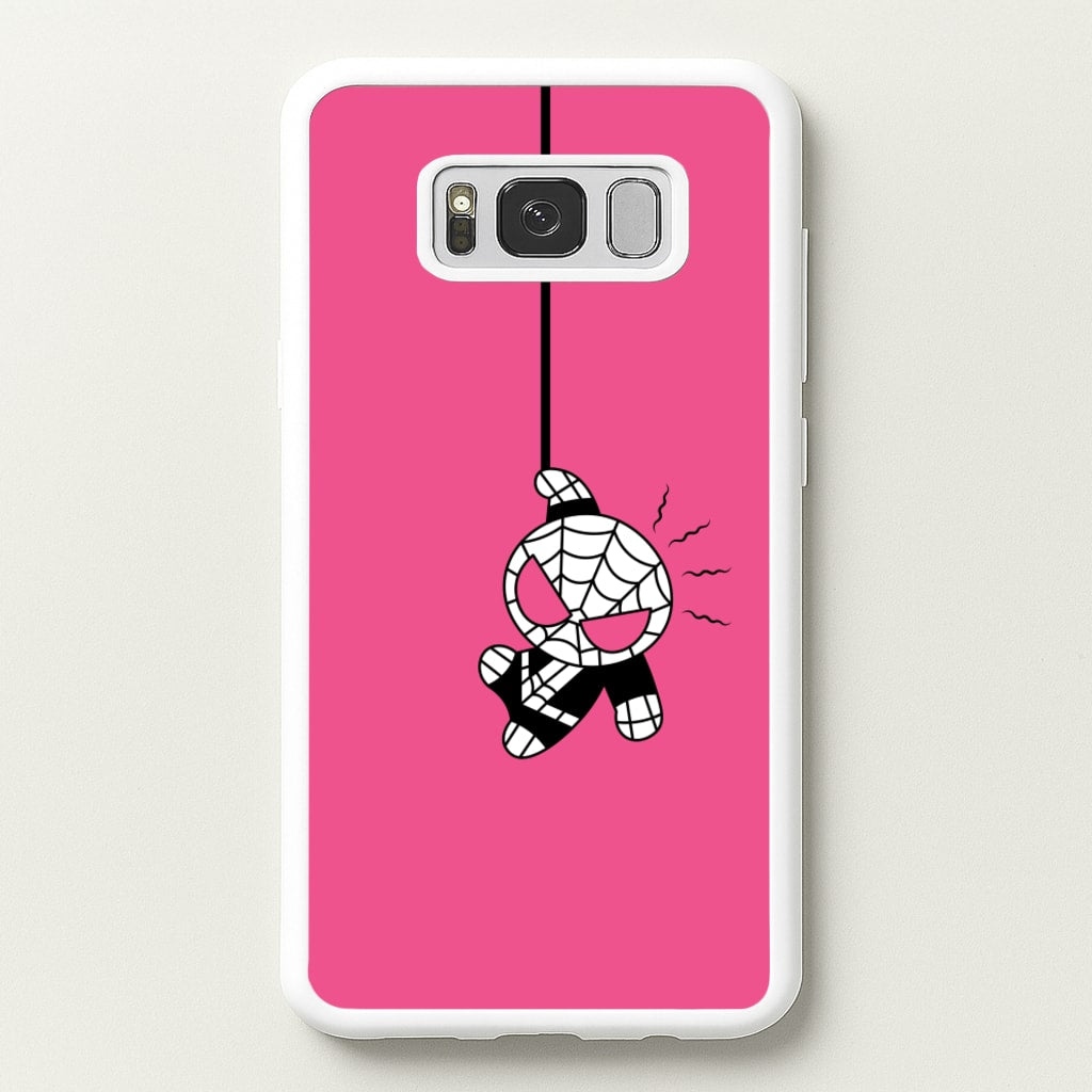 Pink Hanging Spider Hero - Marvel Phone Case for Galaxy S8 Plus