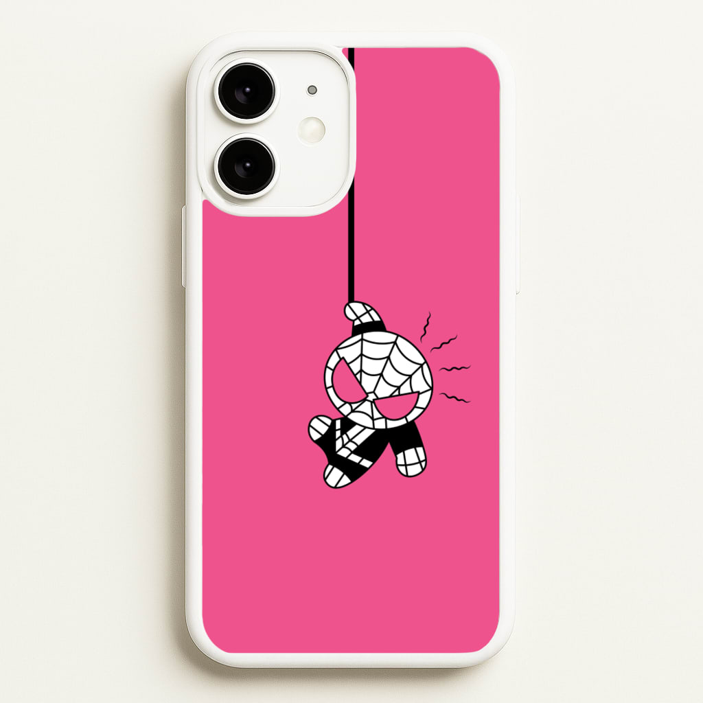 Pink Hanging Spider Hero - Marvel Phone Case for iPhone 11