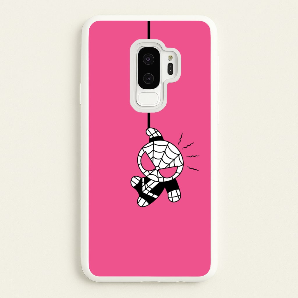 Pink Hanging Spider Hero - Marvel Phone Case for Galaxy S9 Plus