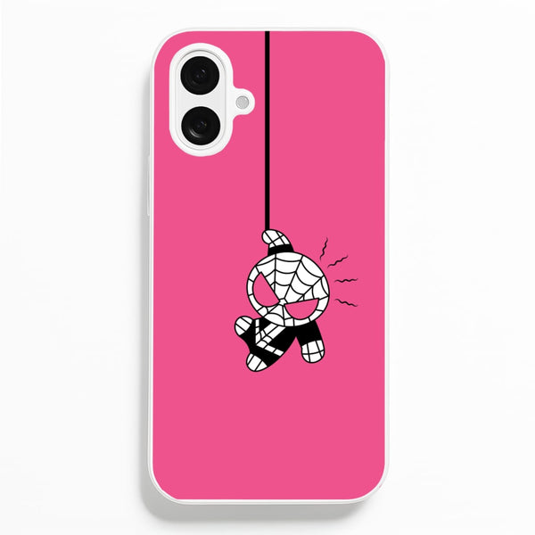 Pink Hanging Spider Hero - Marvel Phone Case for iPhone 16 Plus