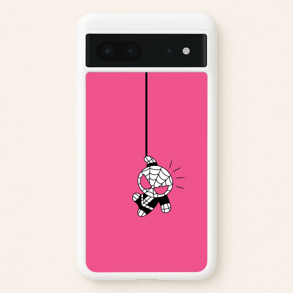 Pink Hanging Spider Hero - Marvel Phone Case for Google Pixel 7