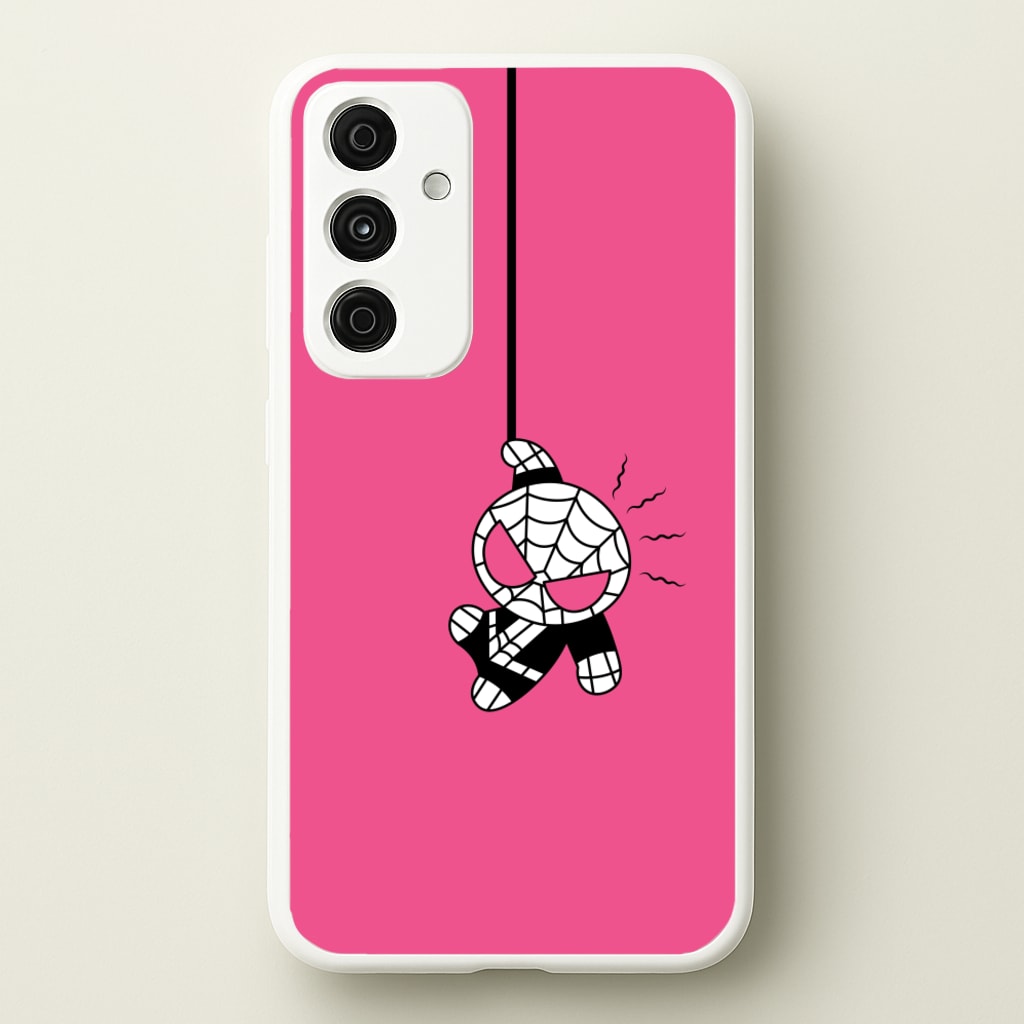 Pink Hanging Spider Hero - Marvel Phone Case for Galaxy A35