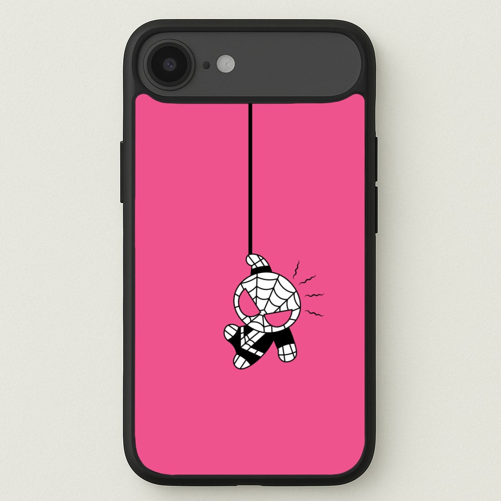 Pink Hanging Spider Hero Phone Case for iPhone 17 Air