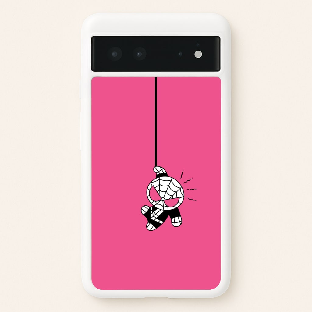 Pink Hanging Spider Hero - Marvel Phone Case for Google Pixel 6