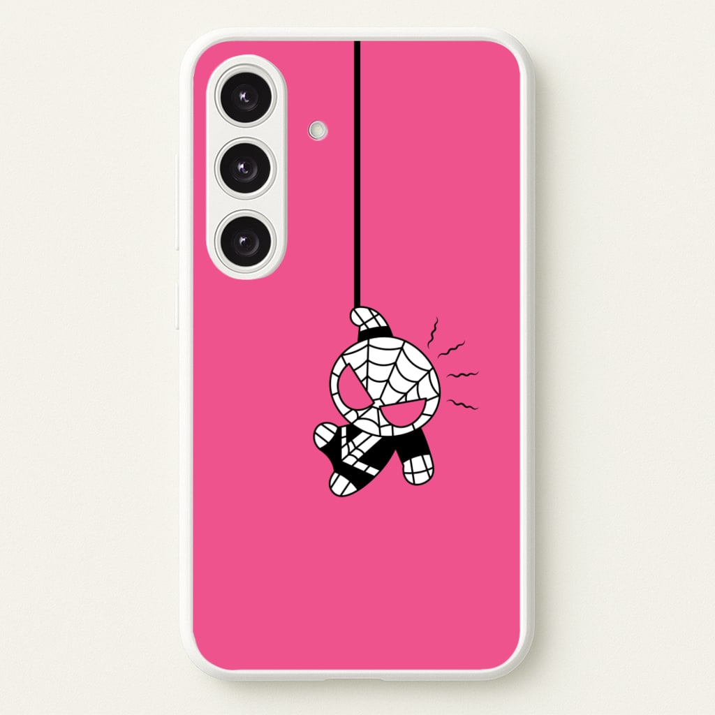 Pink Hanging Spider Hero - Marvel Phone Case for Galaxy S25 Plus