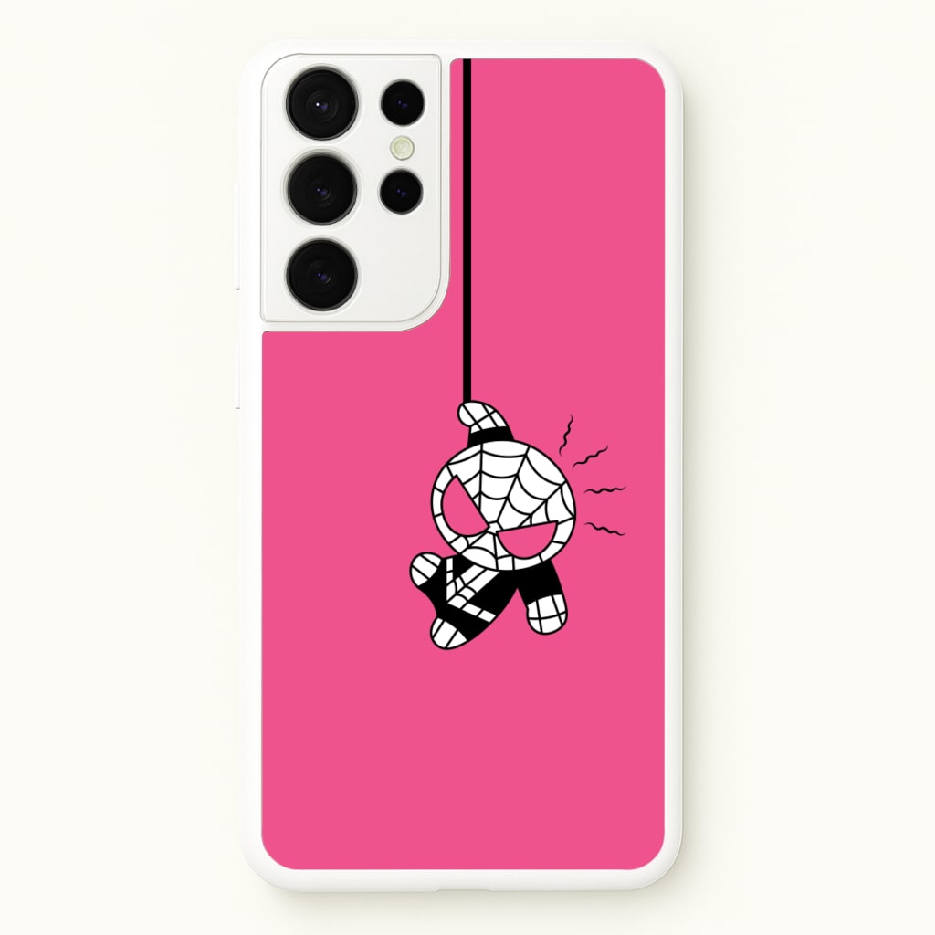Pink Hanging Spider Hero - Marvel Phone Case for Galaxy S21 Ultra