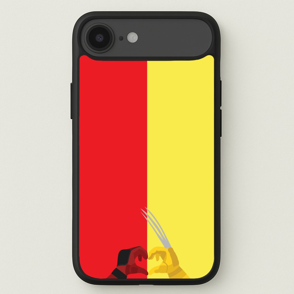 Red And Yellow Heroes Love Heart Phone Case for iPhone 17 Air