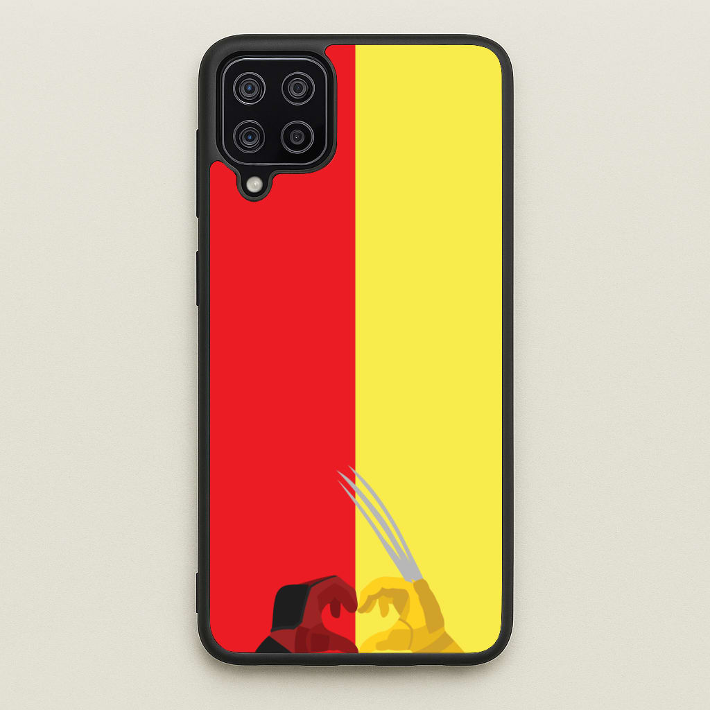 Red And Yellow Heroes Love Heart - Marvel Phone Case for Galaxy A12