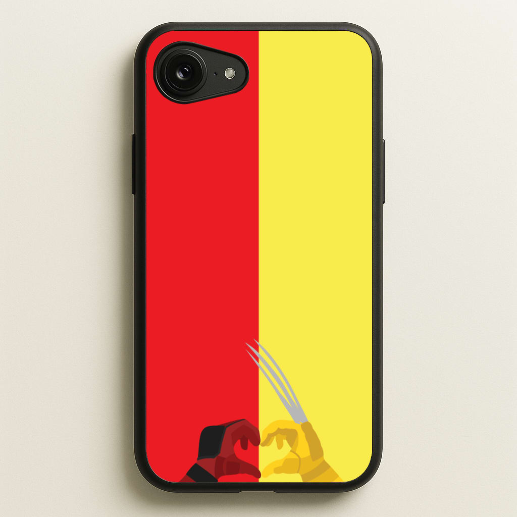 Red And Yellow Heroes Love Heart - Marvel Phone Case for iPhone 16e