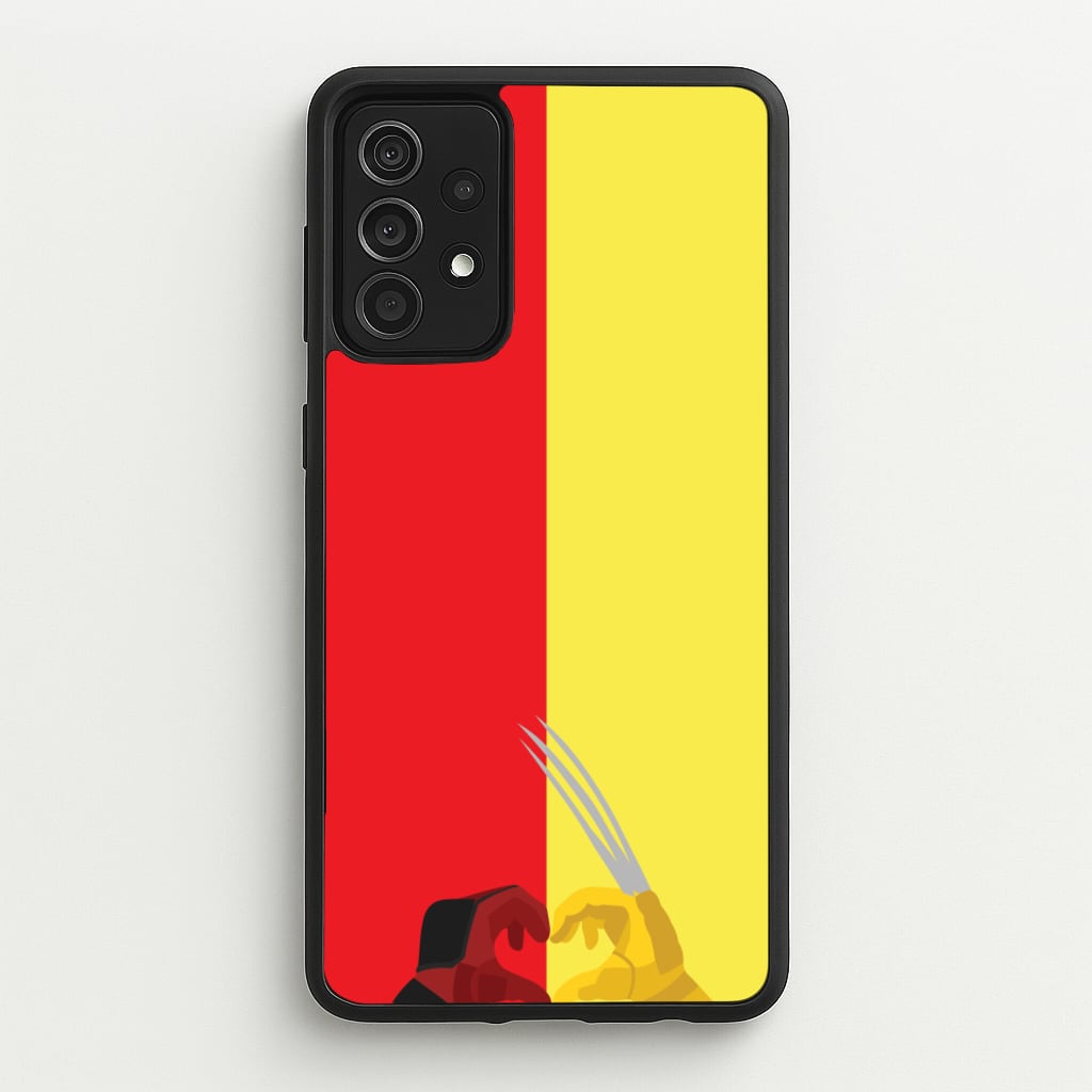 Red And Yellow Heroes Love Heart - Marvel Phone Case for Galaxy A52 / A52s