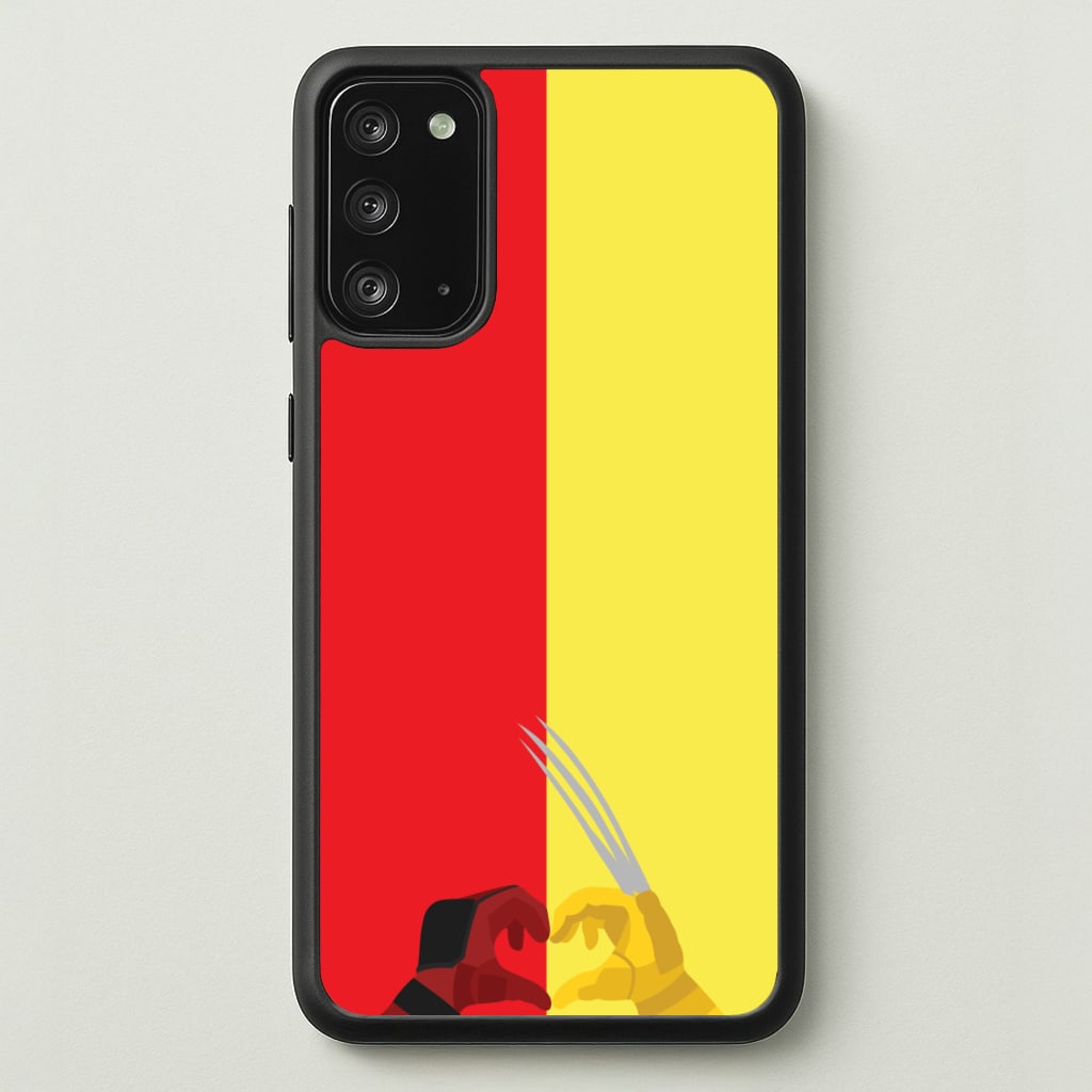 Red And Yellow Heroes Love Heart - Marvel Phone Case for Galaxy Note 20