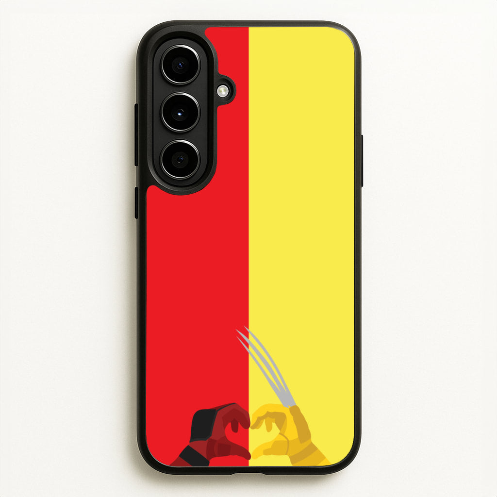 Red And Yellow Heroes Love Heart - Marvel Phone Case for Galaxy A56