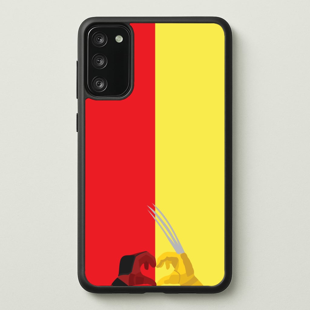Red And Yellow Heroes Love Heart - Marvel Phone Case for Galaxy S20