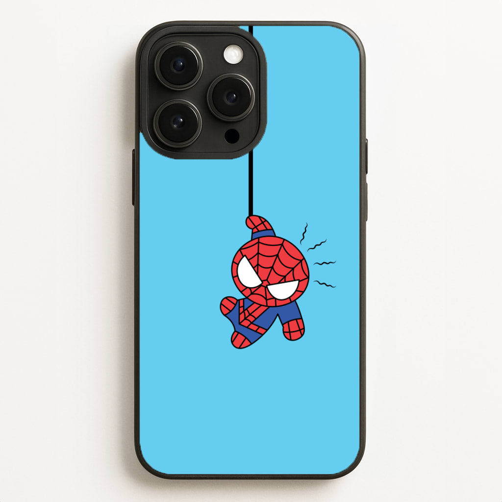 Blue Hanging Spider Hero - Marvel Phone Case for iPhone 16 Pro Max