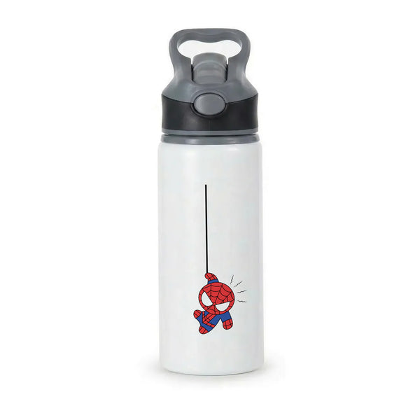 Blue Hanging Spider Hero Active Water Bottle - Black
