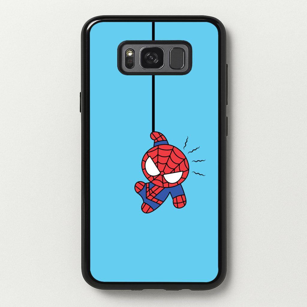 Blue Hanging Spider Hero - Marvel Phone Case for Galaxy S8